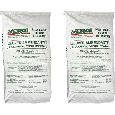 Zeolite a base di Chabasite e Phillipsite 2/5 mm (2 sacchi da 20 kg), ammendante per piante