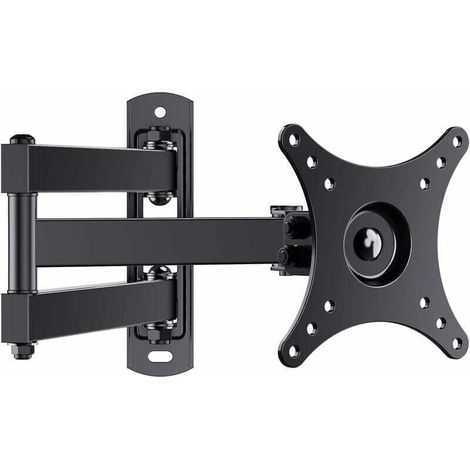 Support TV universel pour téléviseurs de 10 à 32 pouces, pivotant, inclinable, rotatif - Convient aux téléviseurs à écran plat LCD/LED - Extensible de 44 cm - Capacité de charge jusqu'à 20 kg - VE