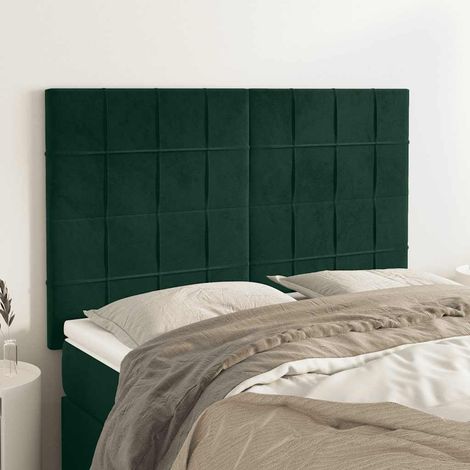 Tête de lit Vert foncé 144 x 5 x 118/128 cm Velours (1/5)