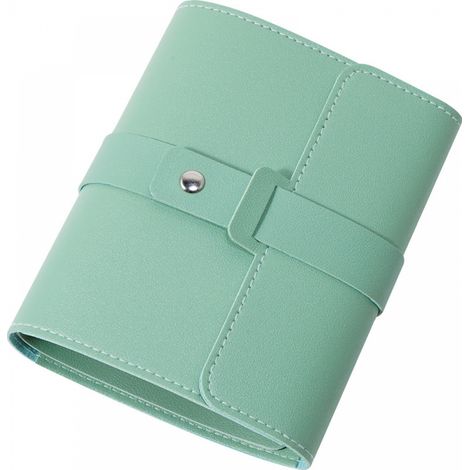 (Green) Earring Storage, Earring Display, Women's Jewelry Box, PU Leather Travel Jewelry Rolls, A Small Book to Keep Your Earrings Safe (1/5)