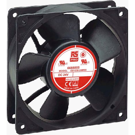Ventilateur axial RS PRO 24 V dc, 163.1m³/h, 120 x 120 x 38mm, 4.8W ( Prix pour 1 ) (1/3)