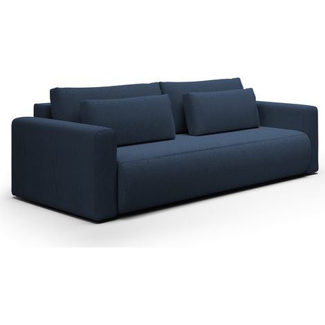 3-Sitzer-Sofabett mit Truhe Evy Blau