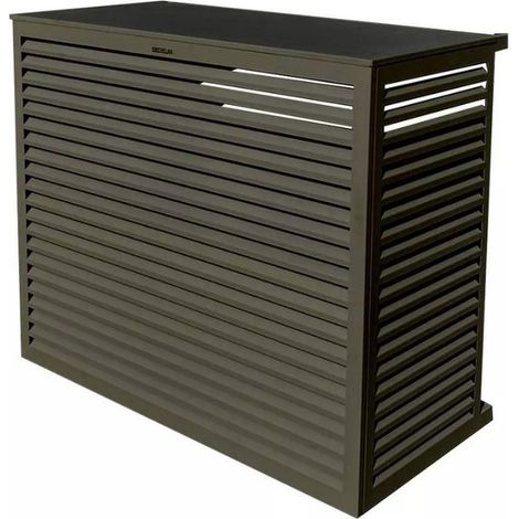 DECOCLIM - Cache unité extérieure en aluminium gris terre d'ombre taille XL - 23AXL7022