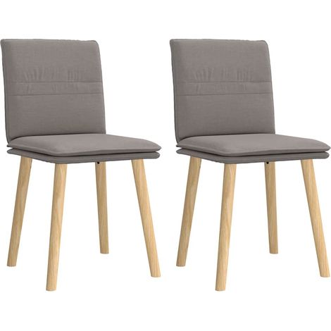 Esszimmerstühle 2 Stk. Taupe Stoff