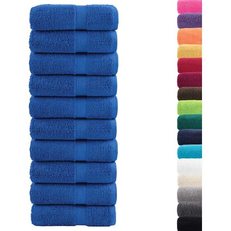 Serviettes de toilette premium SOLUND 10 pièces Bleu 30 x 30 cm 600 g/m²