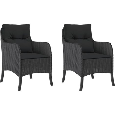 Maison Exclusive - Sillones de jardín con cojines 2 uds ratán sin