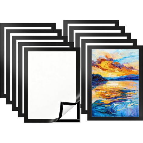 Lot de 10 Cadres Magnétiques A4, Cadre Affichage Magnétique A4, pour Posters, Photos, Documents, Cadre Magnétique pour Affichage sur Mur, Fenêtre, Porte, Réfrigérateur (1/5)