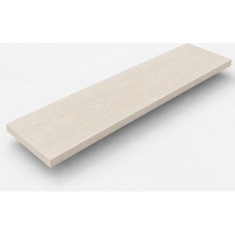 Mensola da Muro, Mensola Sospesa, Fissaggio a Scomparsa, Mensola Legno, Kit Tasselli Incluso, Rovere Sbiancato, 90x23x2,5 cm (1/4)
