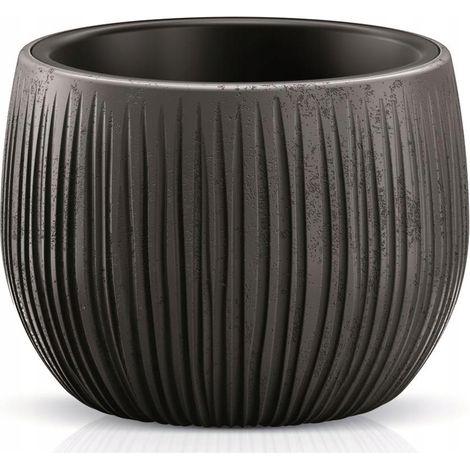 Prosperplast BOL Prosperplast BETON en plastique AVEC réservoir de couleur ciment noir, 13,6 (hauteur) x 18 (largeur) x 18 (profondeur) cm (1/7)