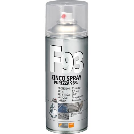 SMALTO SPRAY ZINCO 98% 'F93' ml 400- 12 pezzi  - FAREN