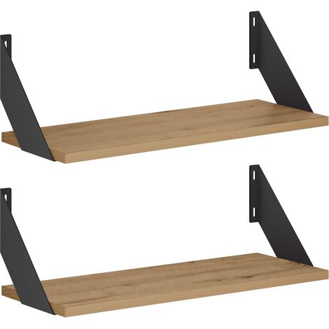 Wandregale 2 stk. Artisan-Eiche 50 x 20 x 17 cm vidaXL (1/5)