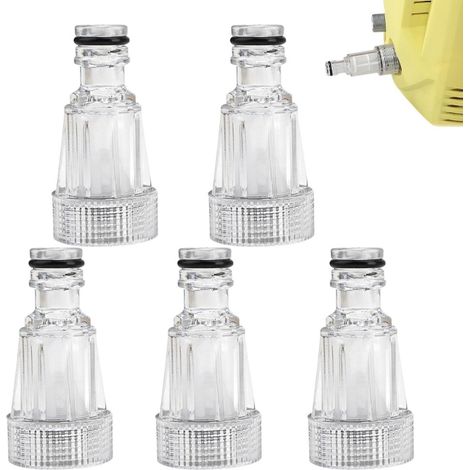 Set di 5 filtri per l'acqua per idropulitrici, accessori e ricambi per l'ingresso dell'idropulitrice, adattatore a connessione rapida per tubo da giardino per idropulitrice elettrica (1/5)
