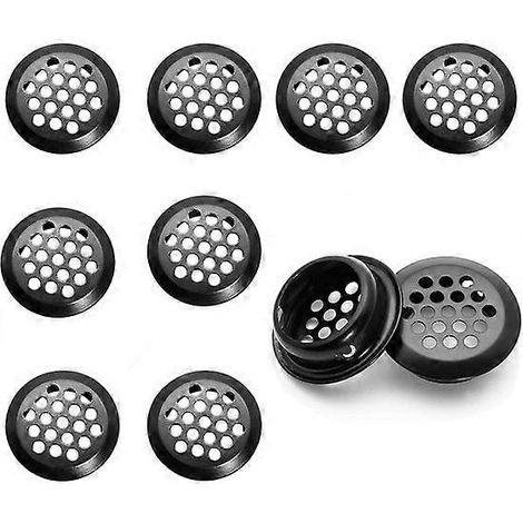 Piutouyar Lot de 20 grilles d'aération rondes de 25 mm (1 pouce) pour soffite, en acier inoxydable, avec trous de ventilation circulaires pour cuisine, salle de bain, armoire et autres espaces. (1/5)