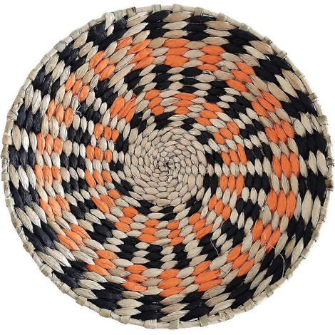 Panier en jonc de mer tressé, décoration murale pour salon style ferme-20cm Style C (1/5)