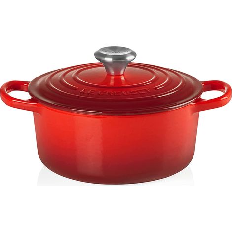 LeCreuset Bräter Signature rund 22cm kirschrot (1/5)