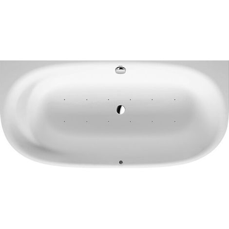Baignoire bain à remous Duravit CAPE COD VW 205 l 190x90 blanc 1 RS Air-Syst