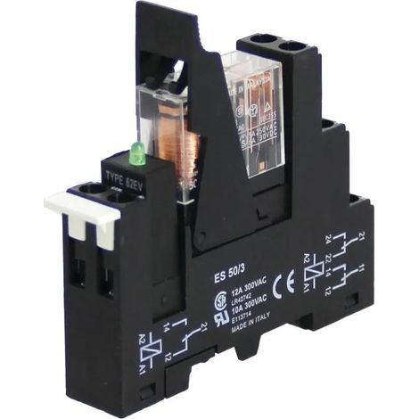 Cabur XCM2A012 Módulo relé 12VAC 2RT 5A robusto