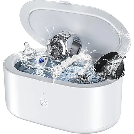 Nettoyeur ultrasonique domestique 600 ml, 46 kHz, convient pour les lunettes, les bijoux, les prothèses dentaires, etc. (1/5)