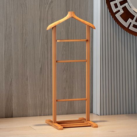 Perchero Oulux, Instalación de Suelo, Degradado Estructura Roble, 120h cm Marrón Roble (1/4)