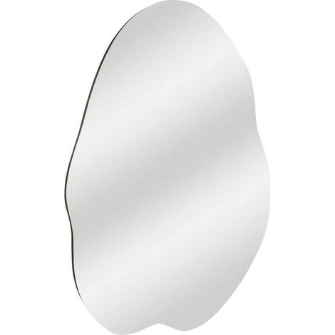 Dmora - Specchio Freya, Specchiera, Articolo d'arredo a muro, Decorazione con specchio, 60x2h85 cm, Nero