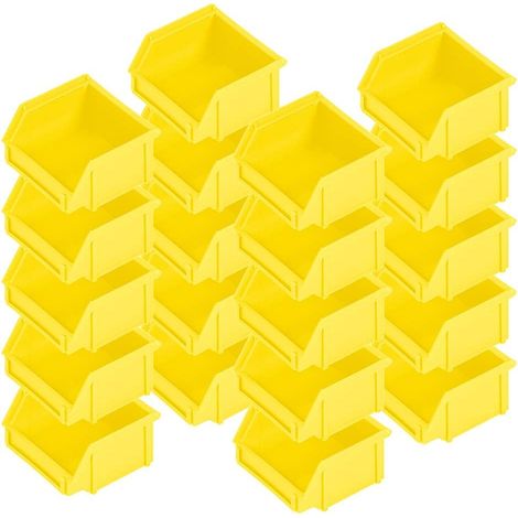 BRB Lot de 20 boîtes de présentation « Classic » FB 6 - Dimensions : 95 x 100 x 50 mm - Capacité : 0,3 l - Jaune