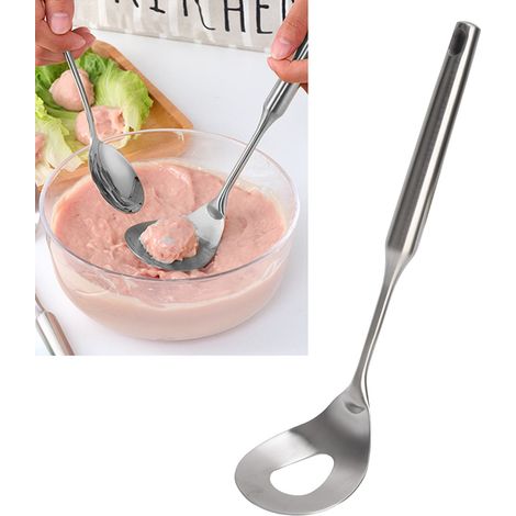 Fleischbällchenlöffel aus Edelstahl 304, kreatives Küchenutensil, Fleischbällchen-Extruder, Fleischbällchenmaschine, silberner Fleischbällchenformer (1/5)