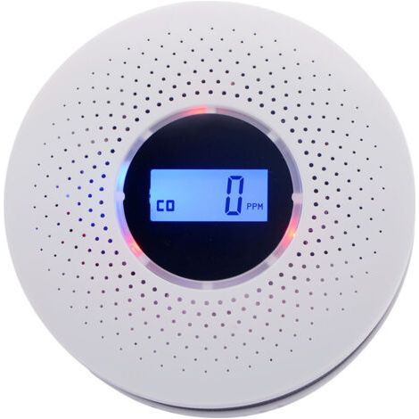 Kombinierter Rauch- und Kohlenmonoxidmelder mit Digitalanzeige und akustischem sowie optischem Alarm, batteriebetriebener 2-in-1-Rauch- und CO-Melder für Zuhause, Reisen oder (1/5)
