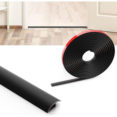 Self-adhesive Threshold Bar 2 m x 3.5 cm x 10 mm H Flexible Baseboard Lino Floor Roll Transition Bars for Covering Spaces Between Wooden Floors (1/4)