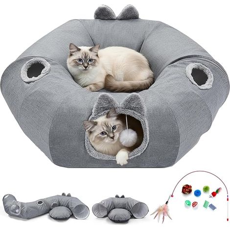 Cat Tunnel Indoor Cat Play Tunnels Ball Holes Tunnel de jeu interactif balle chat chaton lapin chiot (1/4)