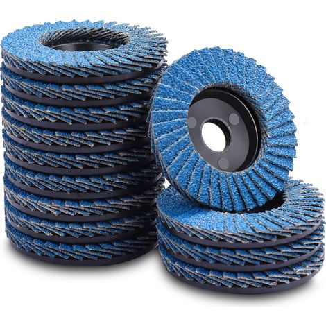 12 Pcs Disques à Lamelles, 50mm Disque 60 Grain Meuleuse Compartiments pour Meuleuse Convient à l'acier Inoxydable, Bois, Métal (1/5)