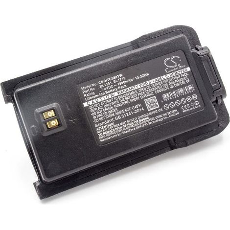 vhbw Akku kompatibel mit Hyt / Hytera TC-560, TC-585, TC-580 Funkgerät, Walkie Talkie (1800 mAh, 7,4 V, Li-Ion)