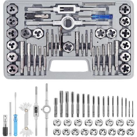 40-Piece Tap and Die Set M3-M12 Tapping and Threading Tools with Tap Wrench Accessories (1/5)