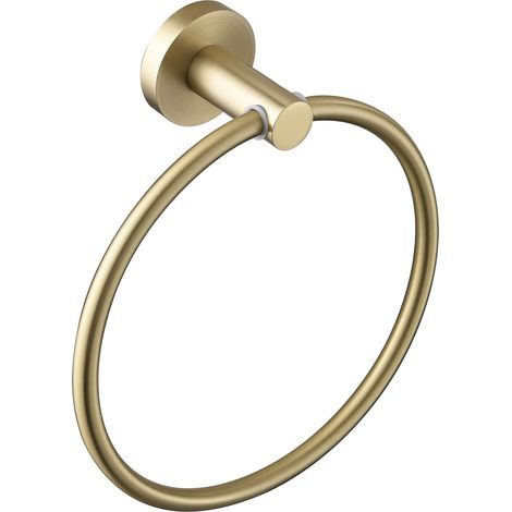 Bristan Round Towel Ring Holder Brushed Brass