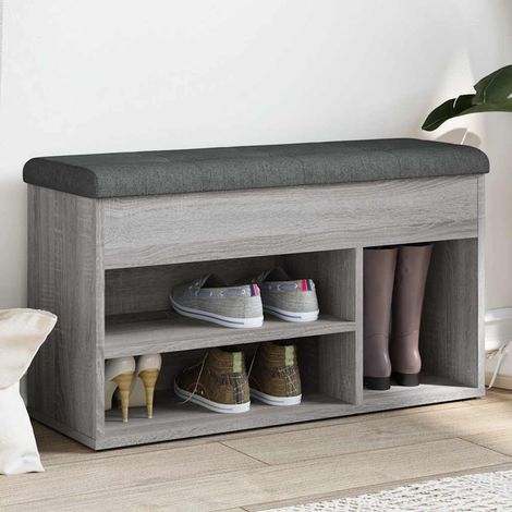 vidaXL Zapatero madera de ingeniería gris Sonoma 82x32x45,5 cm (1/5)
