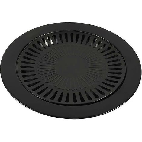 BBQ-grillplaat met antiaanbaklaag, rookvrije barbecueplaat voor binnen- en buitengrillen. (1/5)