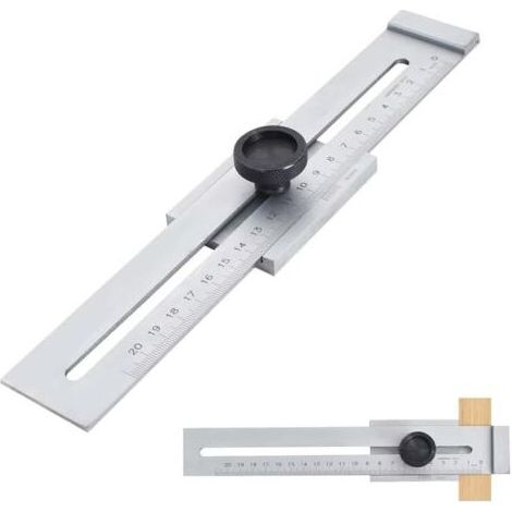 200mm Measuring Range Stainless Steel Marking Gauge Carpenter Gauge Precision Stroke Gauge Woodworking Measuring Tools (1/5)