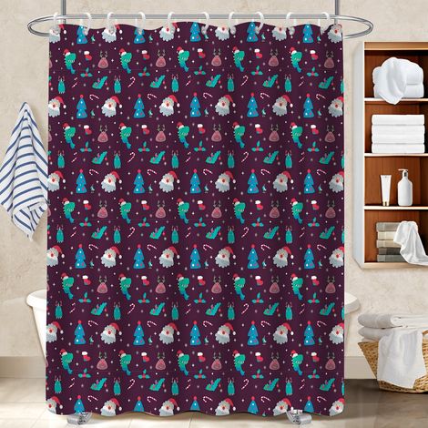 Rideau de douche tissu polyester 180x180 avec 12 œillets rideau séchage rapide pour une déco qui inspire (1/5)