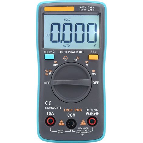 Multimètre numérique ZT101 testeur de tension AC DC ampèremètre ohmmètre voltmètre auto-range 6000 comptes (1/5)
