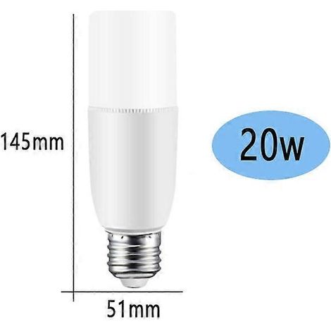 Ampoule LED cylindrique E27 220V 20W Blanc Haute luminosité Spot( ) (1/4)