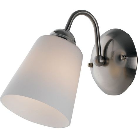 Applique da interno in metallo e vetro 1162 - Grigio acciaio