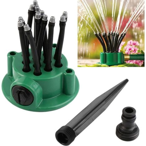 Arroseur Rotatif Pelouse Asperseur Automatique Arrosage De Jardin Gazon D'Irrigation 1 Pièce, Vert, Système D'arrosage Souterrain, pour Le Potager Multi Tête Arroseures Oscillant (1/5)