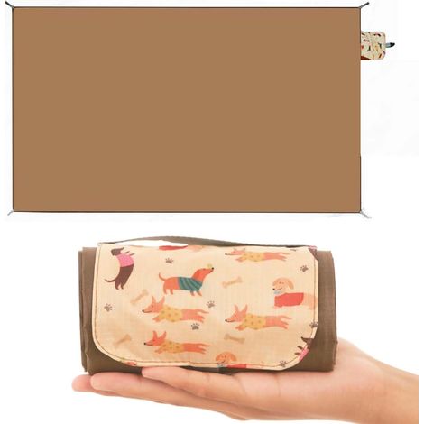 Mini nappe pique-nique imperméable 150x100cm, sable, camping, compacte, qualité professionnelle (1/5)