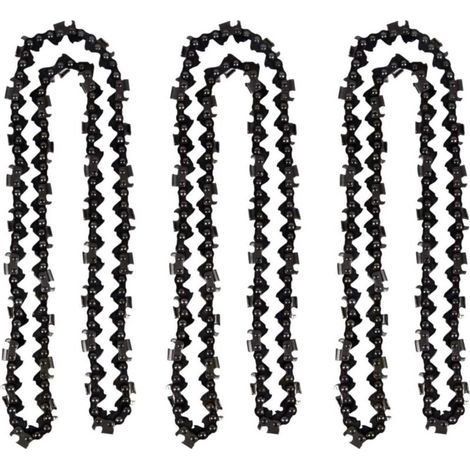 Lot de 3 chaînes de tronçonneuse 50 cm 0.325' 1,5 mm 76 maillons – Rivets traités pour coupe précise – Compatible Timberpro et Hyundai (1/4)