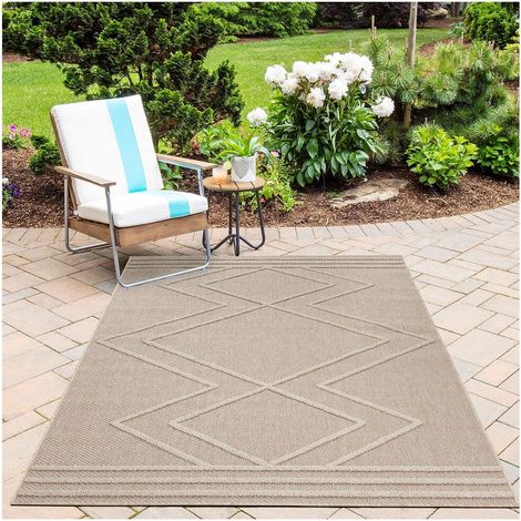 Tapis berbère ethnique intérieur et extérieur Capri Beige 140x200 (1/5)