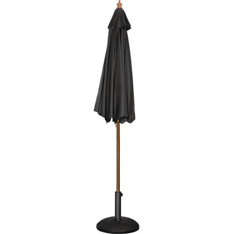 Parasol de Terrasse de 2,5 m à Poulie Professionnel Noir - Bolero (1/5)