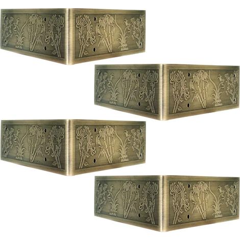 Protections d'angle en métal vintage pour meubles, finition (1/5)