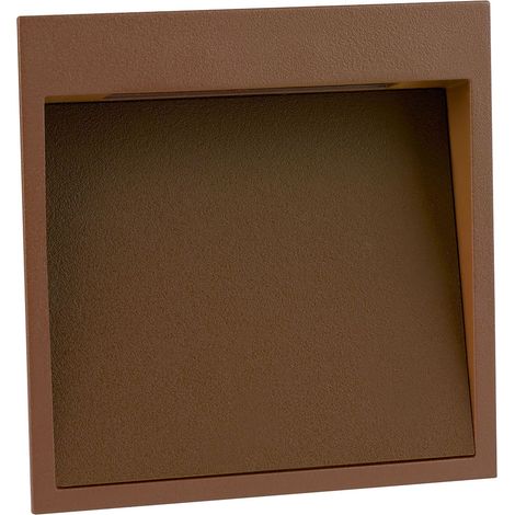 Foco empotrable de pared DAIN LED SMD 9 W 412 lm 3000 K CRI80 IP66 53° Marrón óxido (1/2)