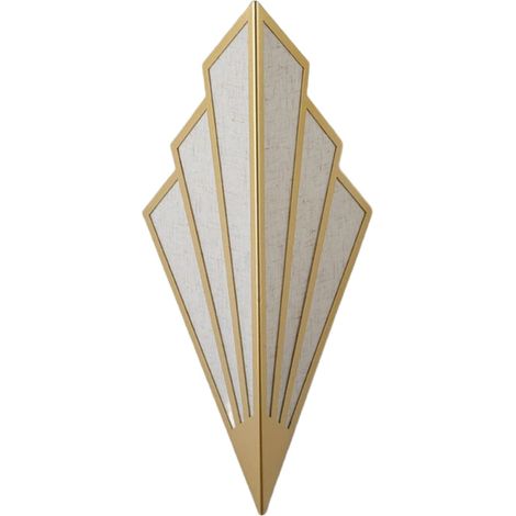 Lampe de chevet cadre en fer style art déco design élégant pour chambre salle de bain salon entrée couloir couleur doré (1/5)