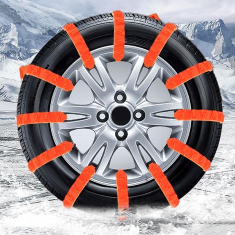 10er-Pack Autoreifen-Schneeketten, Winterreifenketten, Sicherheitsketten für das Pendeln im Winter, rutschfeste Sicherheitsketten, Sicherheitsketten (1/5)