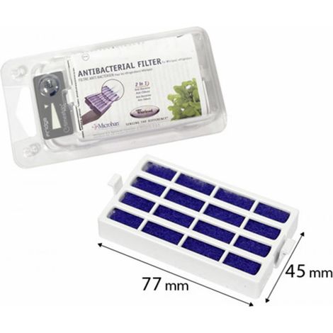 FILTRO ANTIBATTERICO FRIGORIFERO FRIGO Whirlpool originale 77x45mm